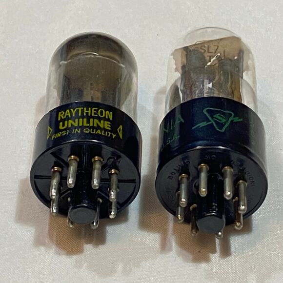 Vintage Lot of 2 Electron Vacuum Tubes 6SL7GT Radio AMP Audio Not Tested As Is - Picture 2 of 4